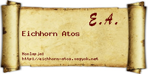 Eichhorn Atos névjegykártya